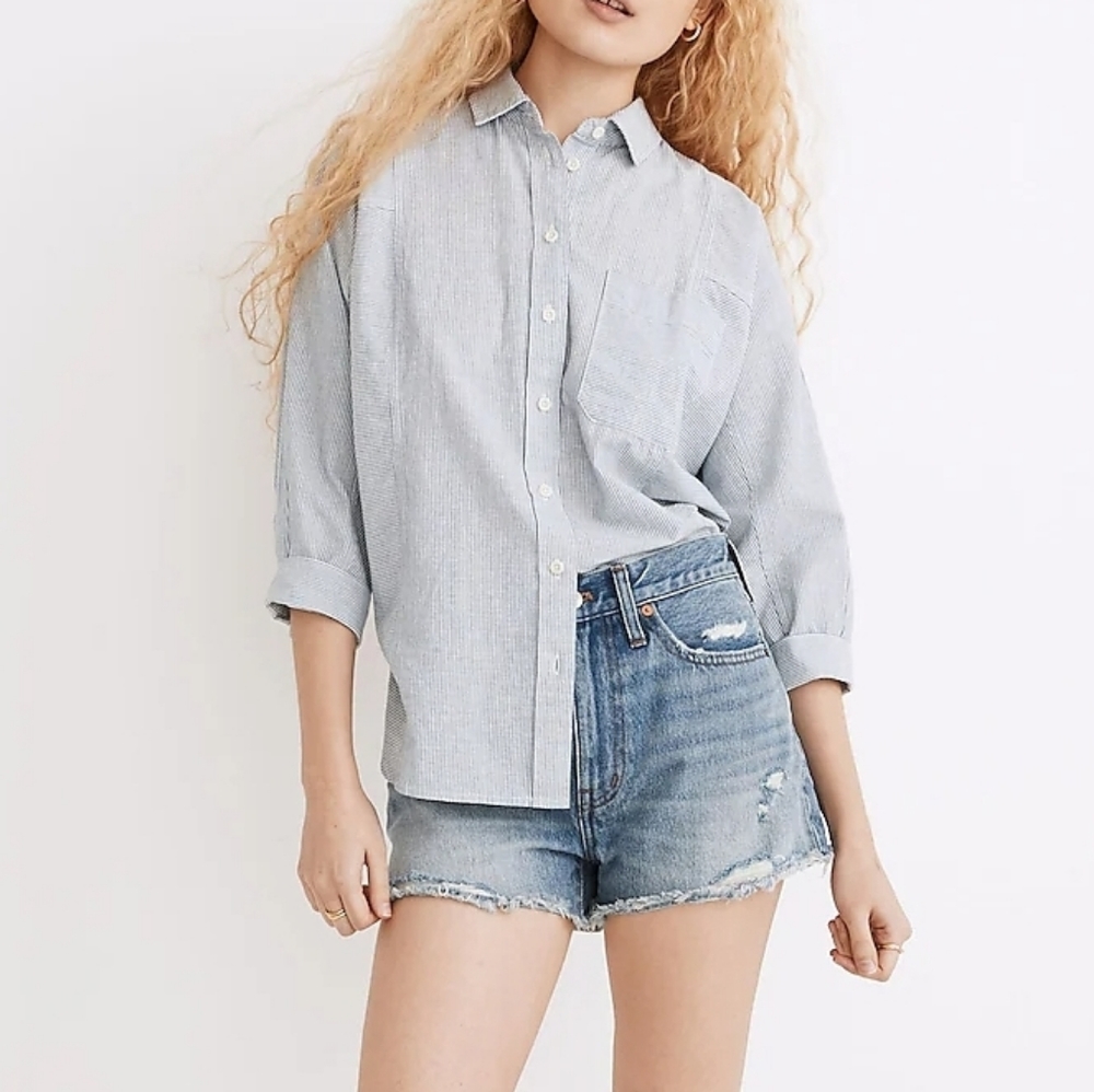 Madewell Relaxed Denim Shorts in Renfield Wash: Deconstructed Edition - Picture 2 of 4